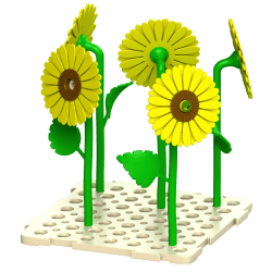 Zonnebloemen voor neuswerk - set | Fluo Dog