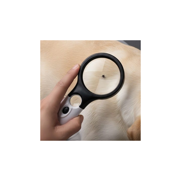 Lupa do szukania pcheł i kleszczy z podświetleniem LED (10x i 30x)