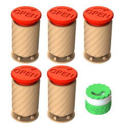 Set 5x FluoPin + caixa Fluonose Nano+ GRÁTIS - conjunto para treinos de trabalho de olfato | Fluo Dog