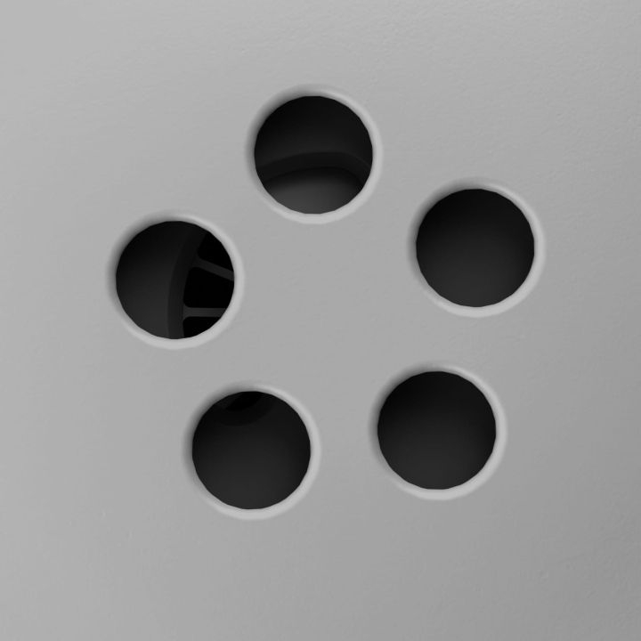 Otwory przez które wydobywa się stożek zapachowy