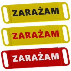 Advarselsmærkat til halsbånd ZARAŻAM | Fluo Dog