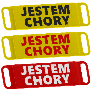 JESTEM CHORY - hoiatav kate kaelarihmale