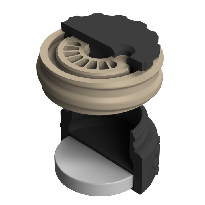 Pojemnik do scent work z wbudowanym silnym magnesem neodymowym i z regulacją otworów