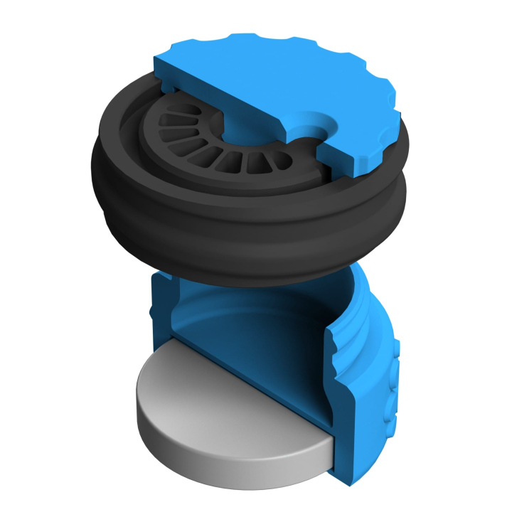 Pojemnik do scent work z wbudowanym silnym magnesem neodymowym i z regulacją otworów