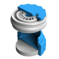 Pojemnik do scent work z wbudowanym silnym magnesem neodymowym i z regulacją otworów