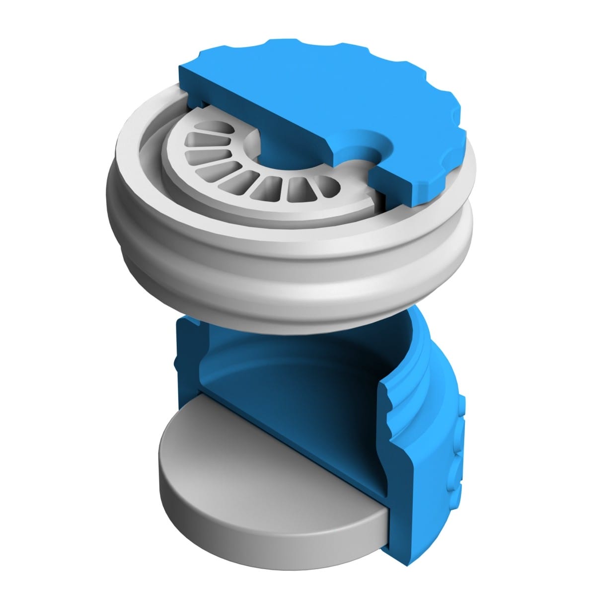 Pojemnik do scent work z wbudowanym silnym magnesem neodymowym i z regulacją otworów