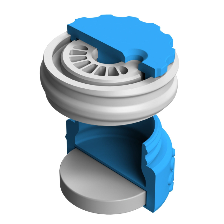 Pojemnik do scent work z wbudowanym silnym magnesem neodymowym i z regulacją otworów