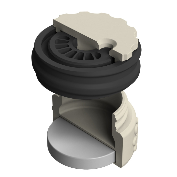 Pojemnik do scent work z wbudowanym silnym magnesem neodymowym i z regulacją otworów