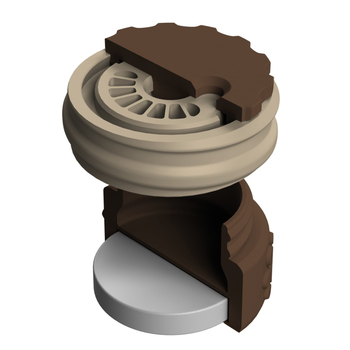 Pojemnik do scent work z wbudowanym silnym magnesem neodymowym i z regulacją otworów