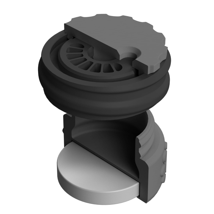 Pojemnik do scent work z wbudowanym silnym magnesem neodymowym i z regulacją otworów