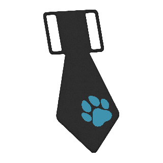 Halsband met poot voor hond