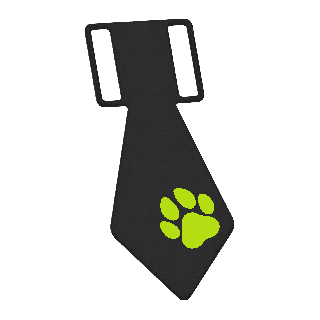 Corbata con pata para perro