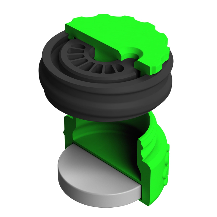 Pojemnik do scent work z wbudowanym silnym magnesem neodymowym i z regulacją otworów