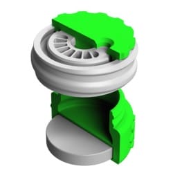 Pojemnik do scent work z wbudowanym silnym magnesem neodymowym i z regulacją otworów