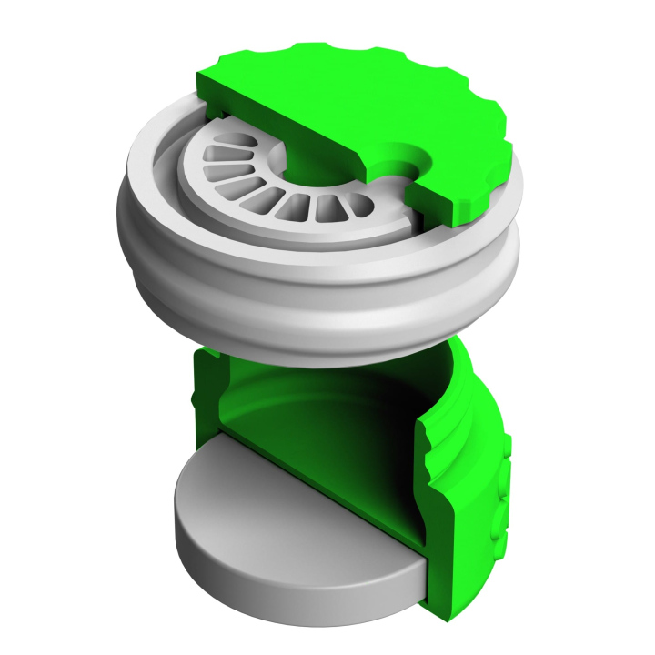 Pojemnik do scent work z wbudowanym silnym magnesem neodymowym i z regulacją otworów