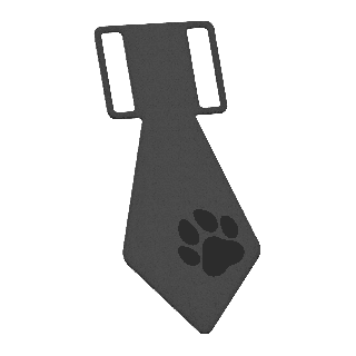 Krawat z łapką för hund