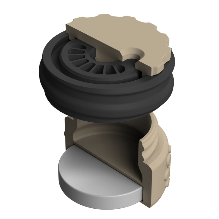 Pojemnik do scent work z wbudowanym silnym magnesem neodymowym i z regulacją otworów