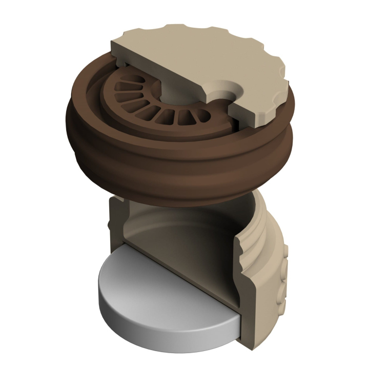 Pojemnik do scent work z wbudowanym silnym magnesem neodymowym i z regulacją otworów