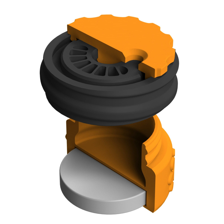 Pojemnik do scent work z wbudowanym silnym magnesem neodymowym i z regulacją otworów