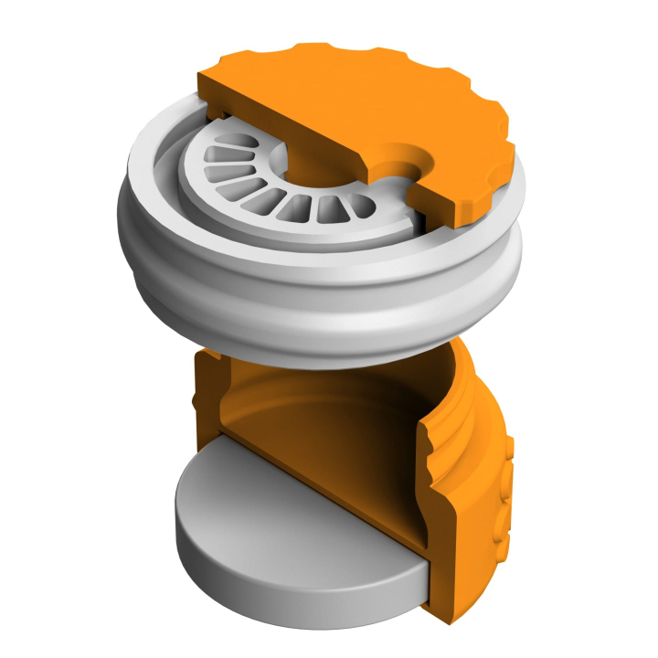 Pojemnik do scent work z wbudowanym silnym magnesem neodymowym i z regulacją otworów
