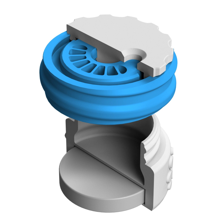 Pojemnik do scent work z wbudowanym silnym magnesem neodymowym i z regulacją otworów