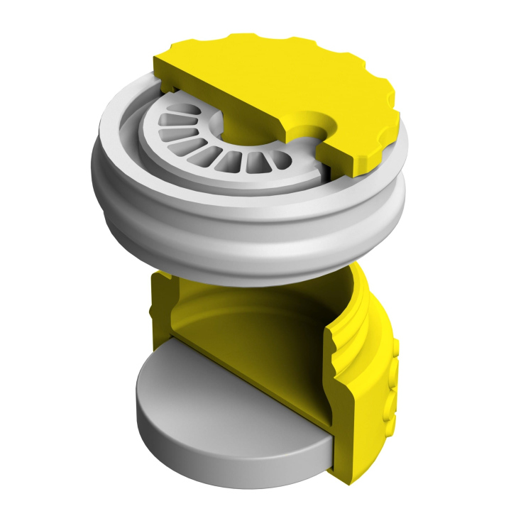 Pojemnik do scent work z wbudowanym silnym magnesem neodymowym i z regulacją otworów