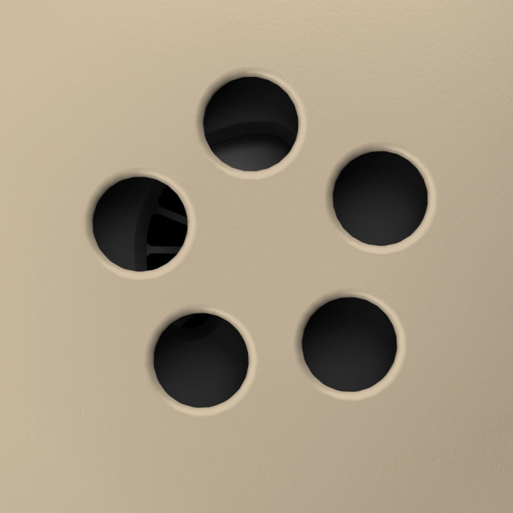 Otwory przez które wydobywa się stożek zapachowy