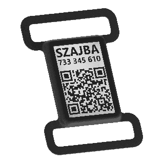 Adresówka na obrożę z kodem QR i internetową wizytówką