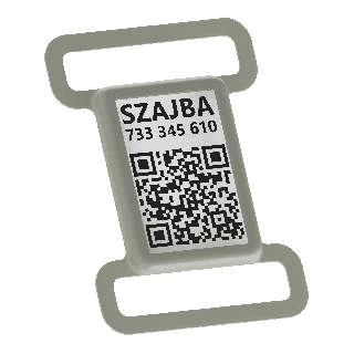 Adressanhänger für Halsband mit QR-Code und Online-Visitenkarte