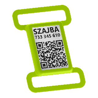 Adressanhänger für Halsband mit QR-Code und Online-Visitenkarte