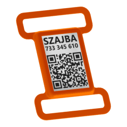 Collier d'identification pour chien avec code QR et carte de visite en ligne | Fluo Dog