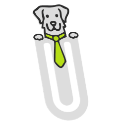 Grāmatu atzīme ar suni – oriģināls dizains | Fluo Dog