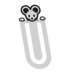 Lesezeichen mit Maus – originelles Design | Fluo Dog