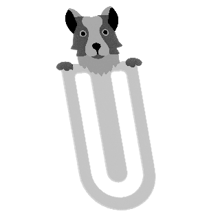 Könyvjelző - Collie kutya