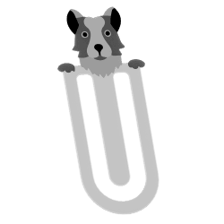 Закладка для книг з собакою Коллі – оригінальний дизайн | Fluo Dog