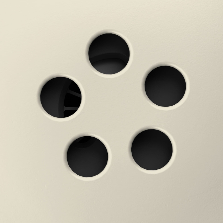 Otwory przez które wydobywa się stożek zapachowy