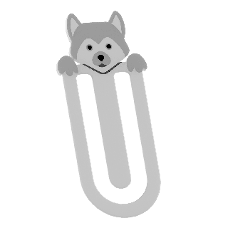 Marcador de página - cachorro Akita