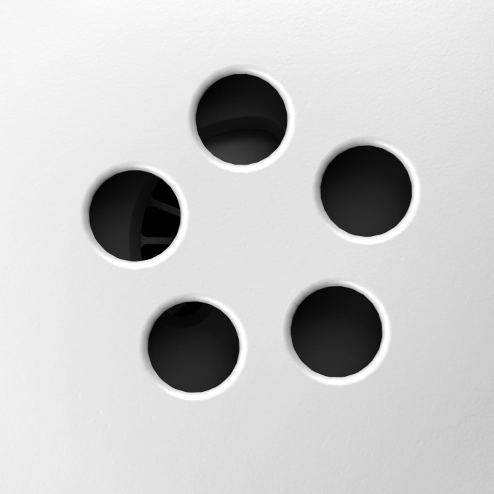 Otwory przez które wydobywa się stożek zapachowy