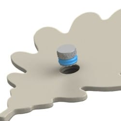 Mocowanie pudełka Fluonose Nano+ w zabawce węchowej Liść dębu