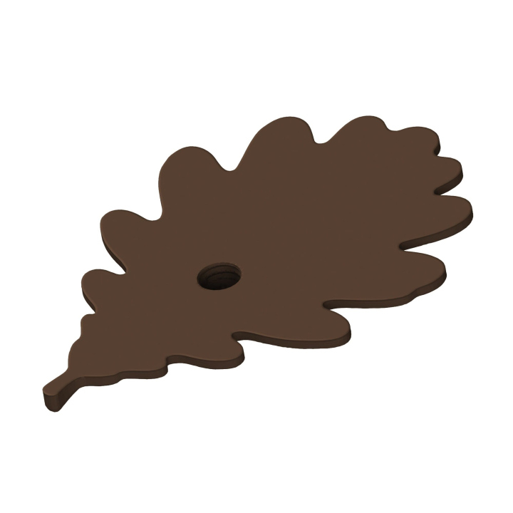 Ukrycie zapachu do treningóe nosework - atrapa dębowego liścia z gniazdem na puszki zapachowe