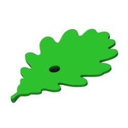 Ukrycie zapachu do treningóe nosework - atrapa dębowego liścia z gniazdem na puszki zapachowe