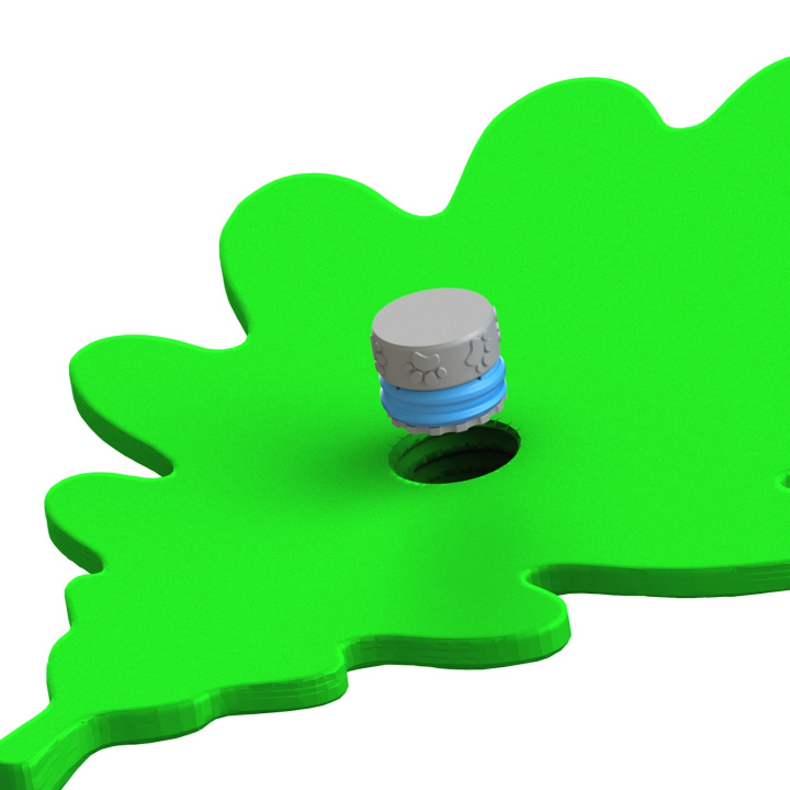 Mocowanie pudełka Fluonose Nano+ w zabawce węchowej Liść dębu