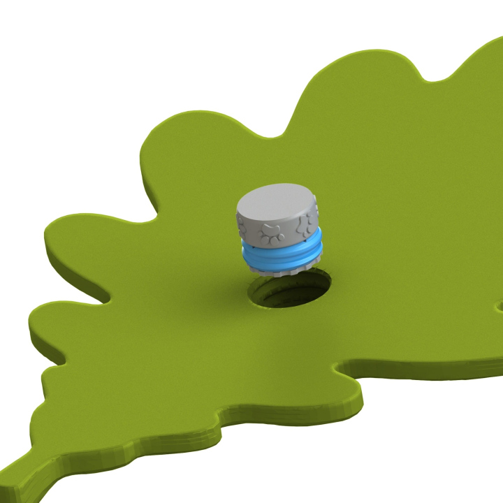 Mocowanie pudełka Fluonose Nano+ w zabawce węchowej Liść dębu