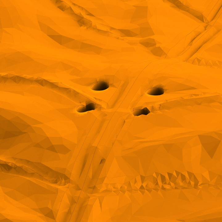 Otwory w atrapie liścia dębu