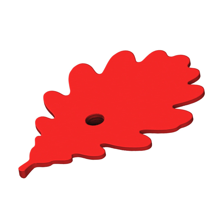 Ukrycie zapachu do treningóe nosework - atrapa dębowego liścia z gniazdem na puszki zapachowe