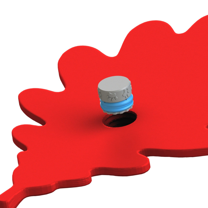 Mocowanie pudełka Fluonose Nano+ w zabawce węchowej Liść dębu