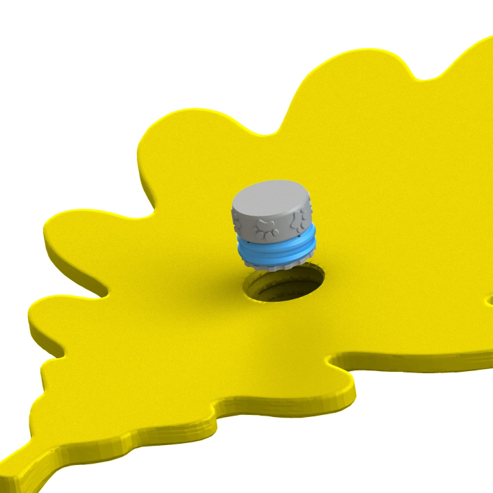 Mocowanie pudełka Fluonose Nano+ w zabawce węchowej Liść dębu