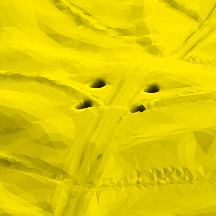 Otwory w atrapie liścia dębu