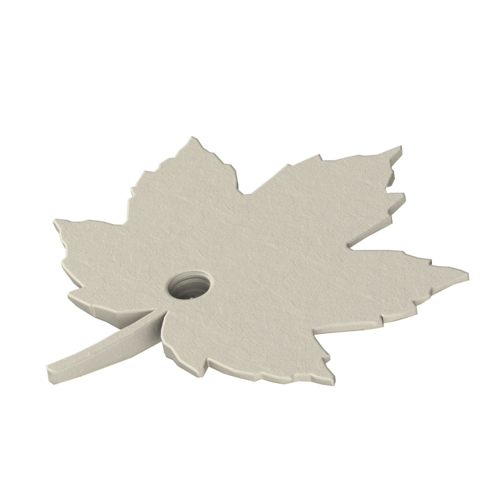 Ukrycie zapachu do treningóe nosework - atrapa klonowego liścia z gniazdem na puszki zapachowe