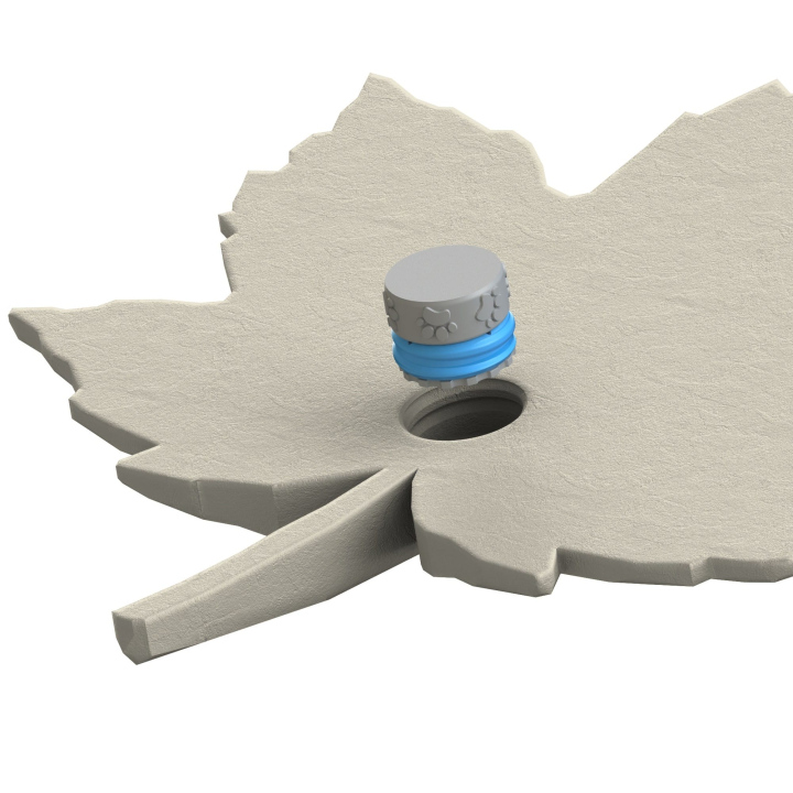 Mocowanie pudełka Fluonose Nano+ w zabawce węchowej Liść klonu